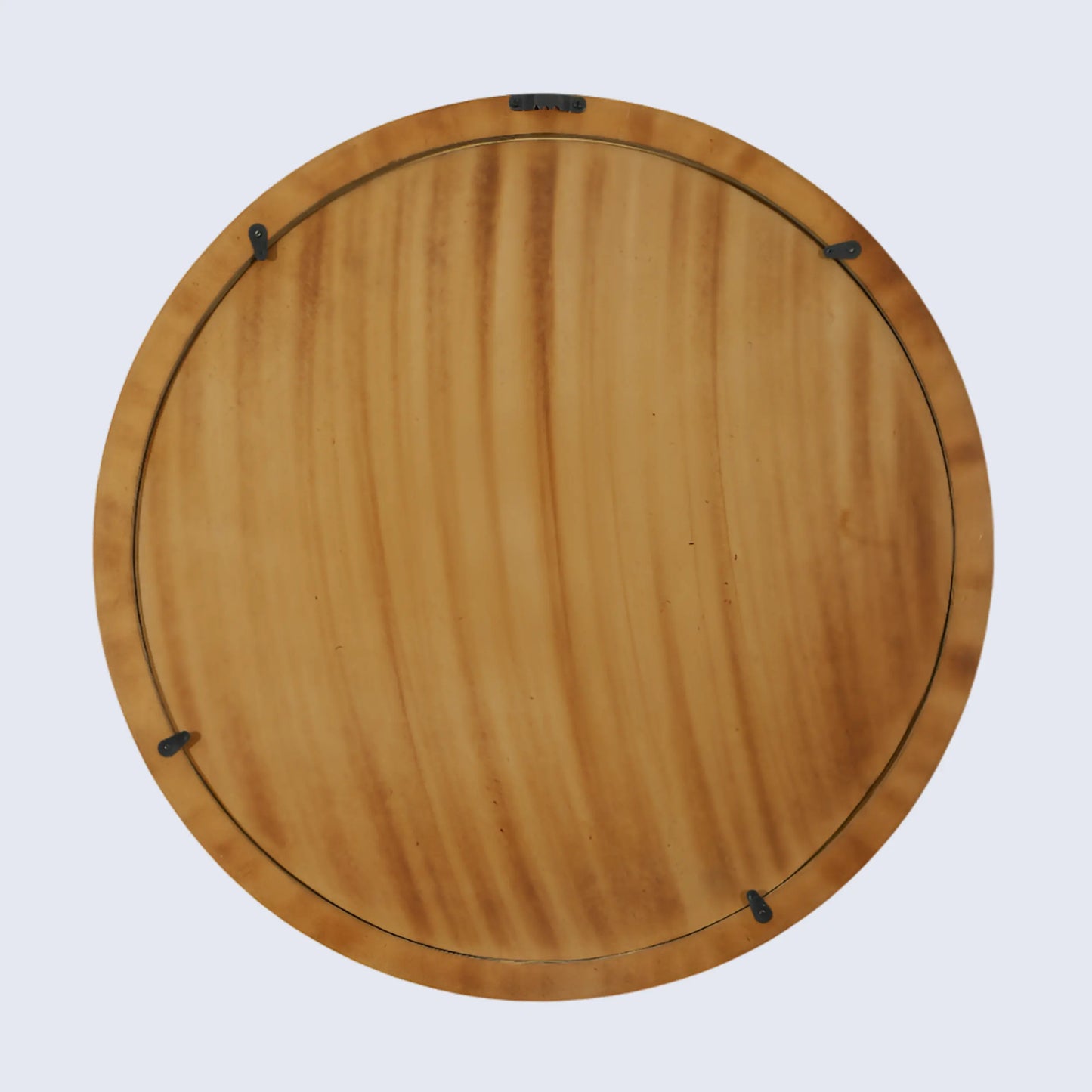 Wall Mirror Round Chevron Art Inspired Bone Inlay Wall Hanging Mirror Frame, 24" Dia