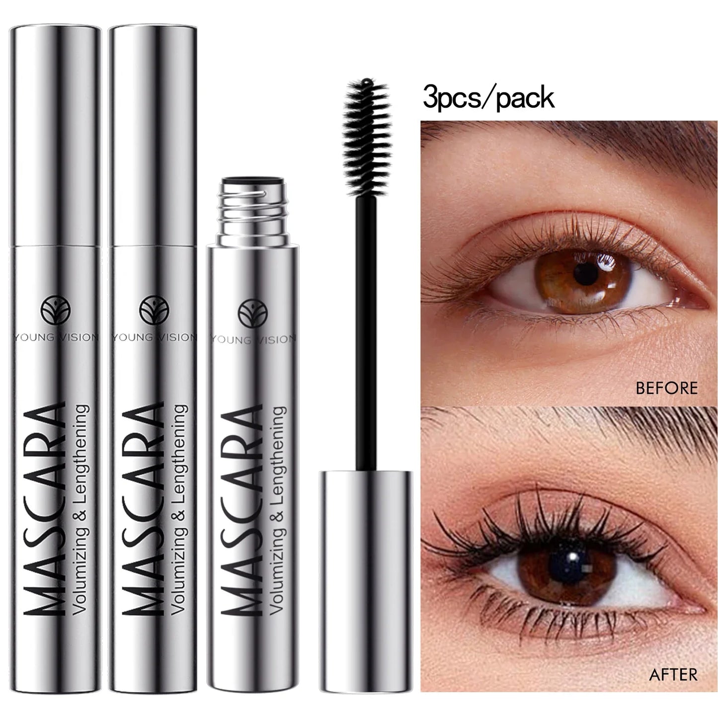 4D Brilliant Starry Sky Black Mascara Slim, Thick, Curled, Waterproof, Long lasting, Non Staying Mascara