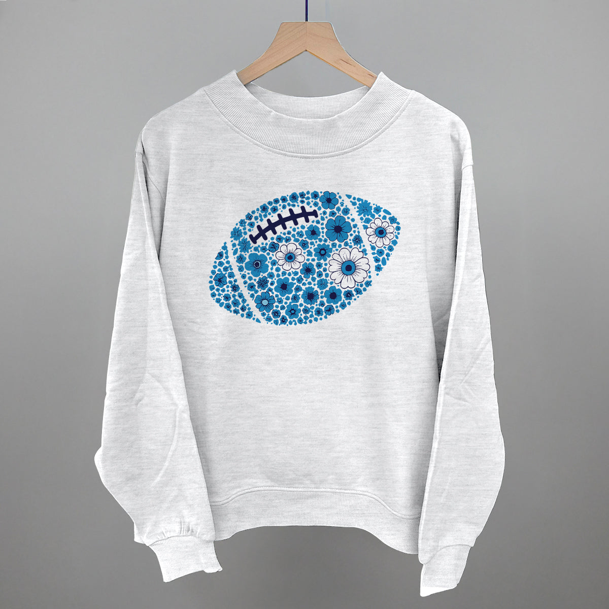 Floral Football Blue