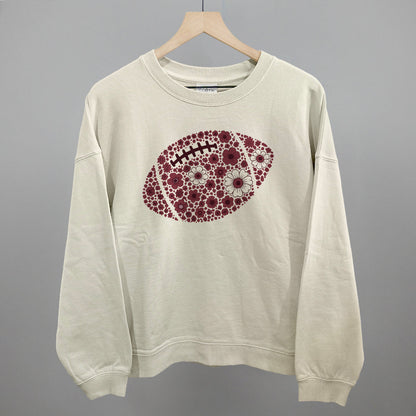 Floral Football Maroon