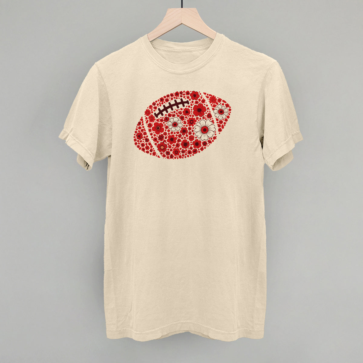 Floral Football Red