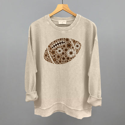 Floral Football Brown