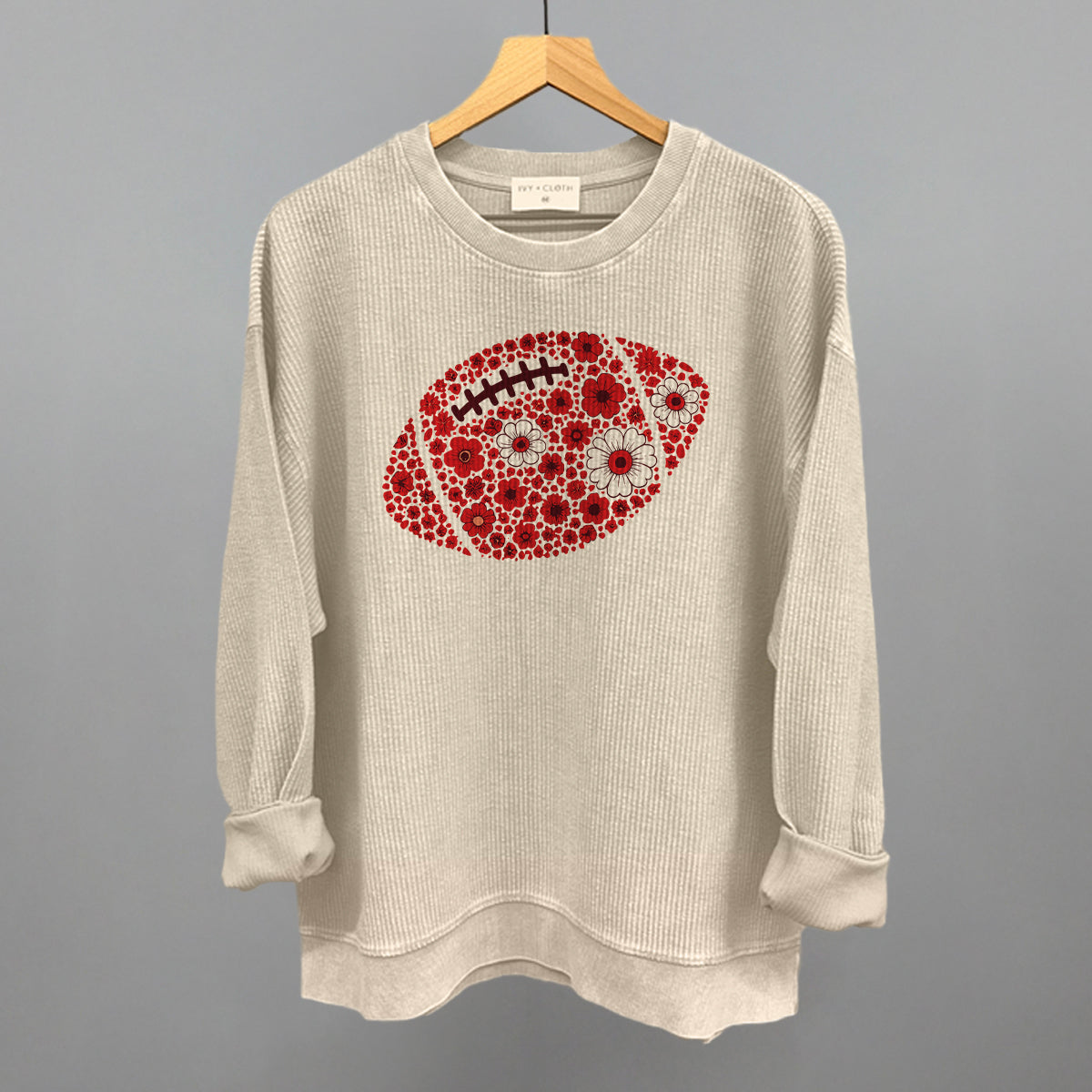 Floral Football Red
