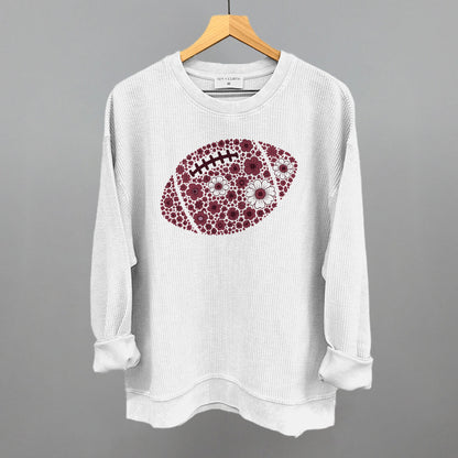 Floral Football Maroon