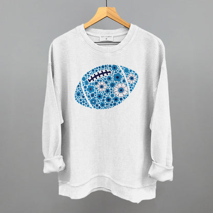 Floral Football Blue