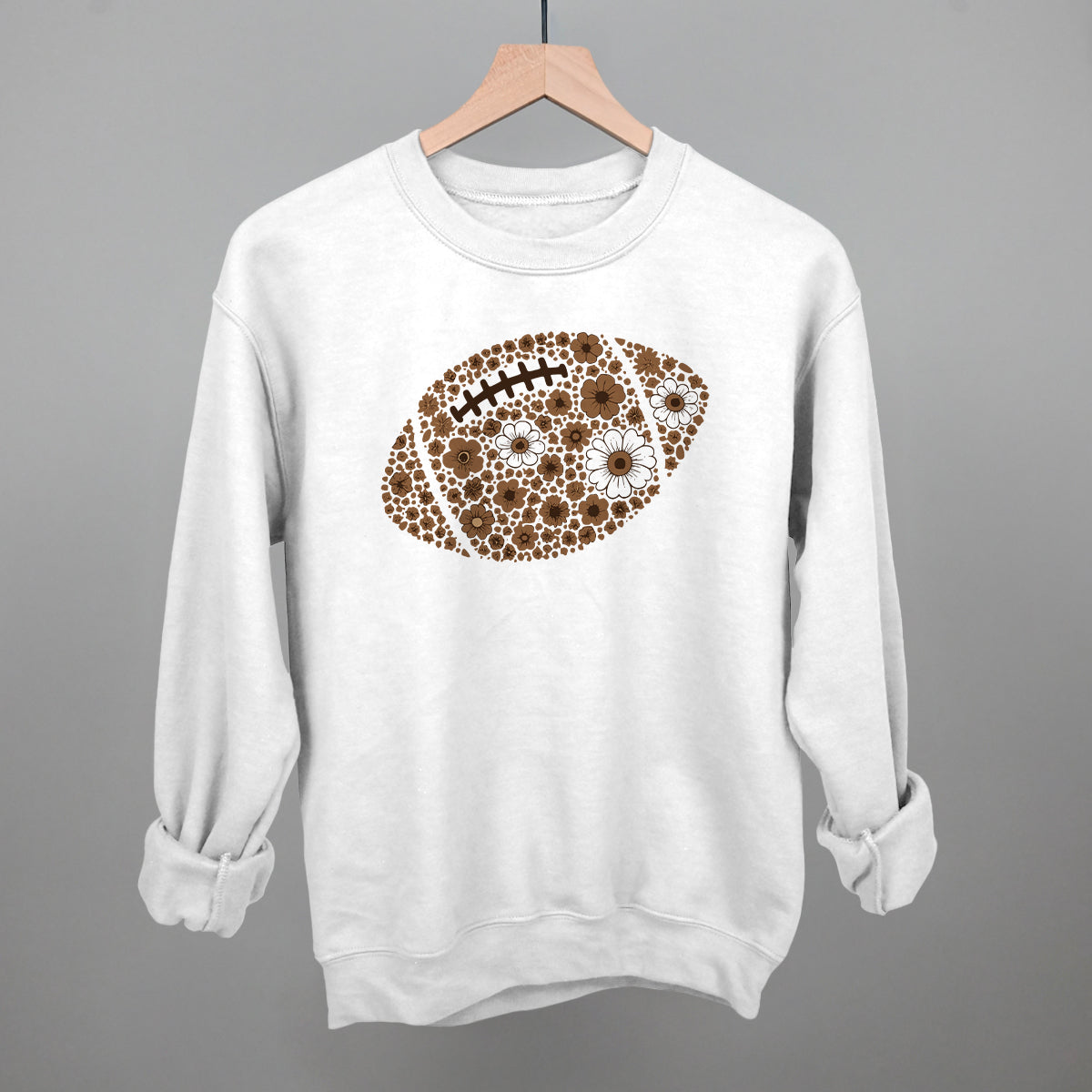 Floral Football Brown