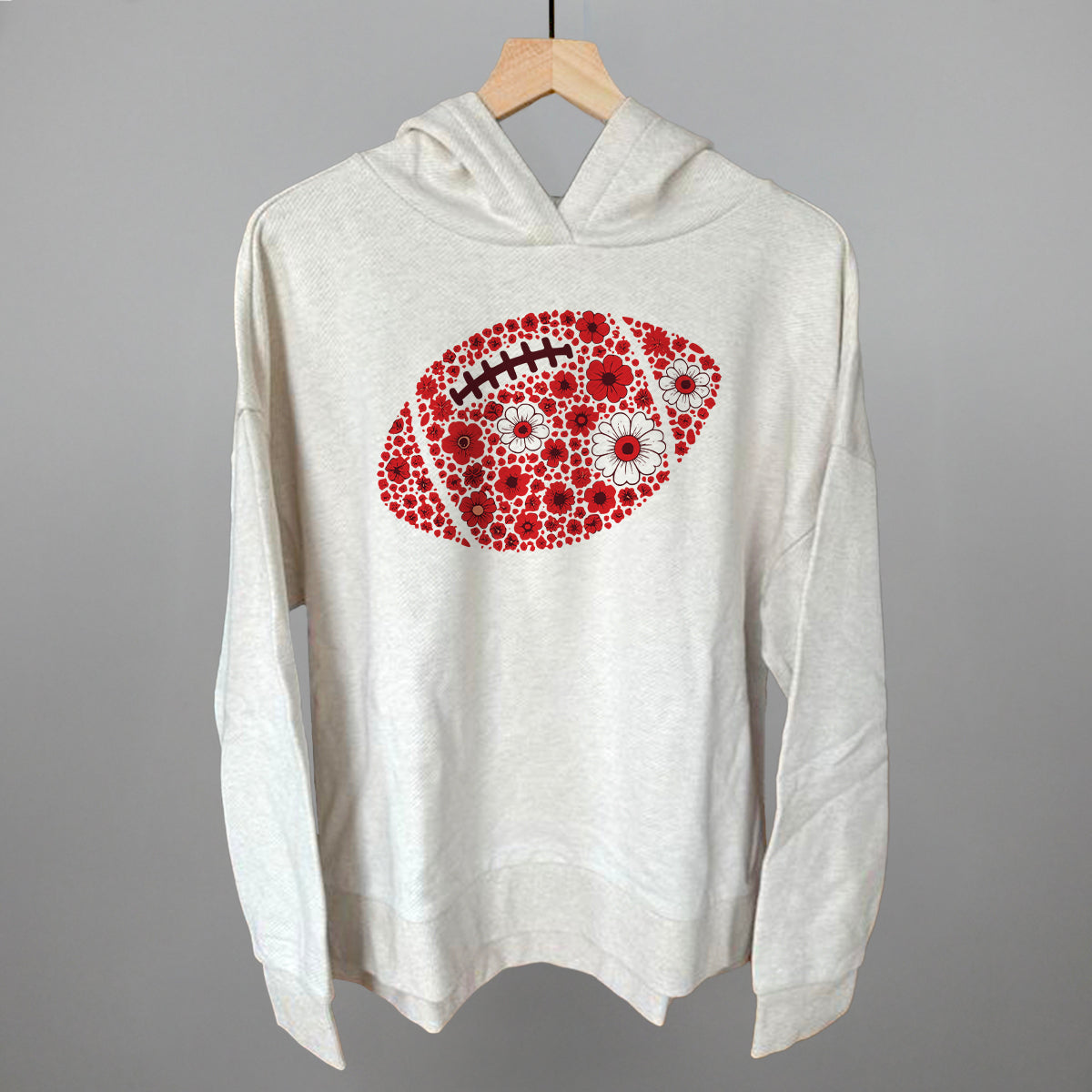 Floral Football Red