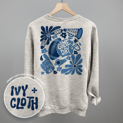 Floral Game Day Blue (Back Print)