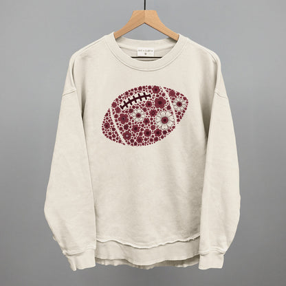 Floral Football Maroon