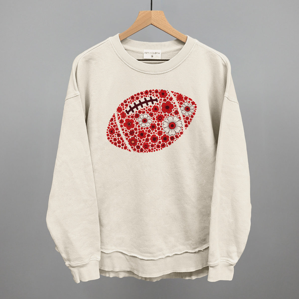 Floral Football Red