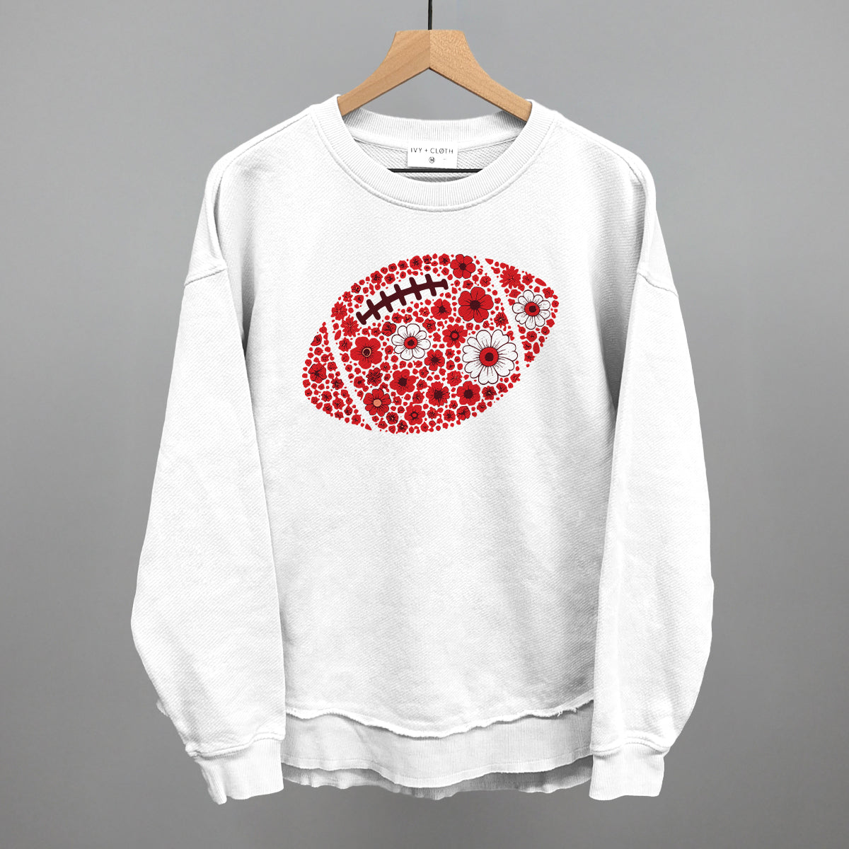 Floral Football Red