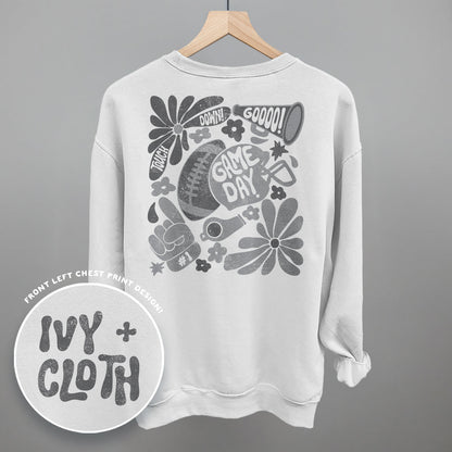 Floral Game Day White/Grey (Back Print)