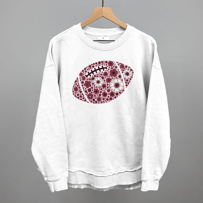 Floral Football Maroon