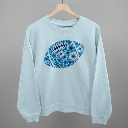 Floral Football Blue