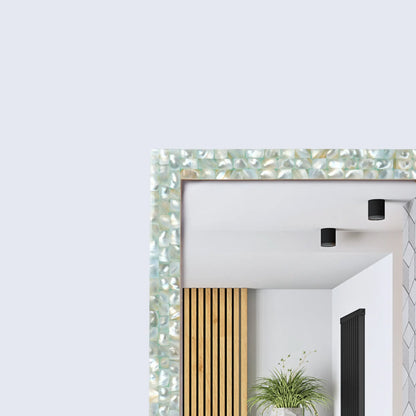 Make To Order Mother Of Pearl Green Mirror - 16x20 inches