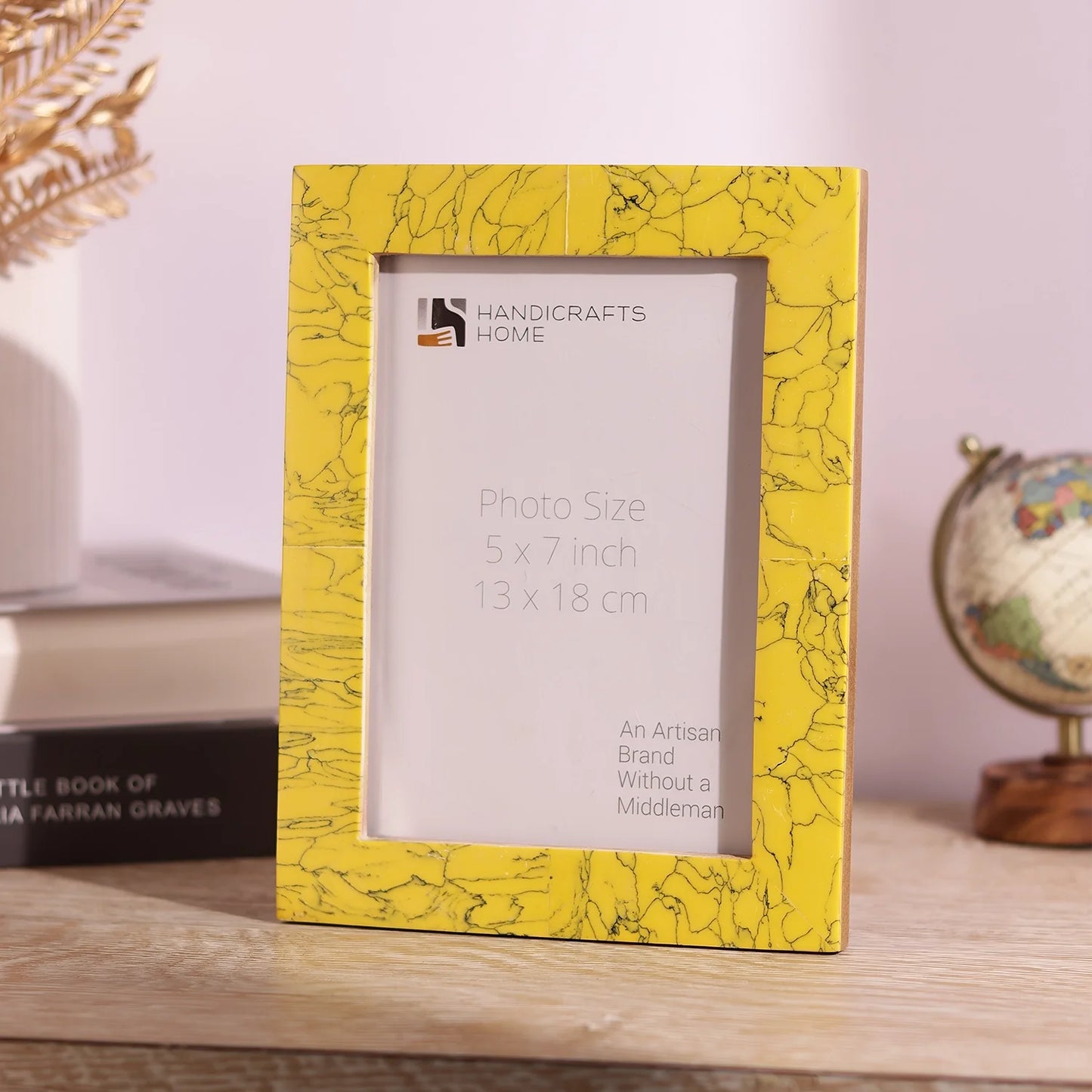 Yellow Resin Inlay Picture Frame | Sunstone Collection | 5x7