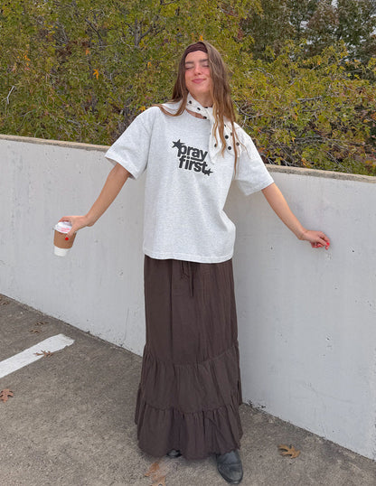 Pray First Heavyweight Tee