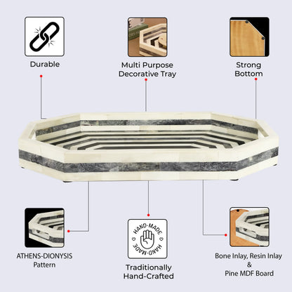 Handmade Athens Dromos Inspired Decorative Tray in 11x17 Inch