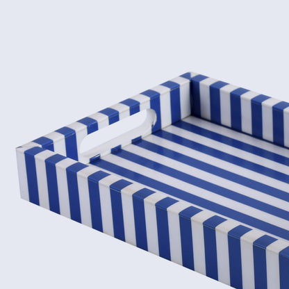 Riviera Elance Blue White Decorative Vanity Tray 12x8
