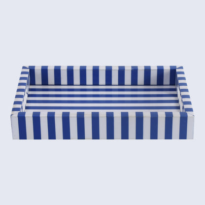 Riviera Elance Blue White Decorative Vanity Tray 12x8